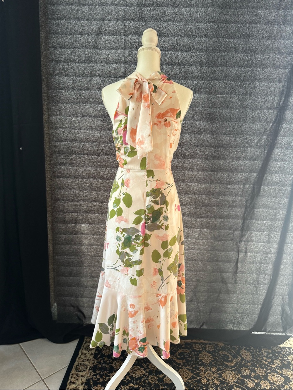 JJs House Blush Floral Halter Maxi Dress - Picture 3 of 6